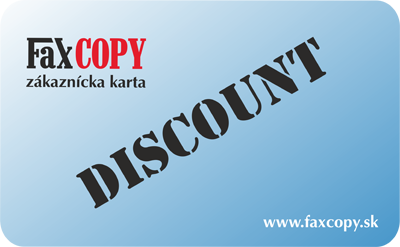 Zákaznícka karta FaxCOPY Discount