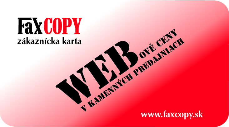 FaxCOPY zákaznícka karta WEB