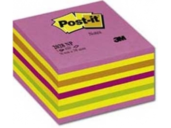 3M Post-It kocka 76x76mm ružová mix, 450l