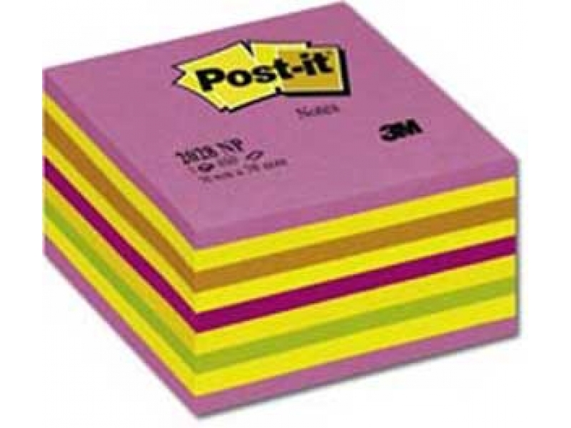 3M Post-It Kocka 76x76mm ružová mix, 450l