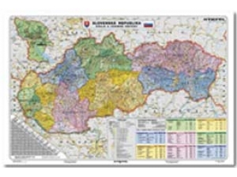 Mapa 140x100cm SR kraje a územné obvody 1:300000