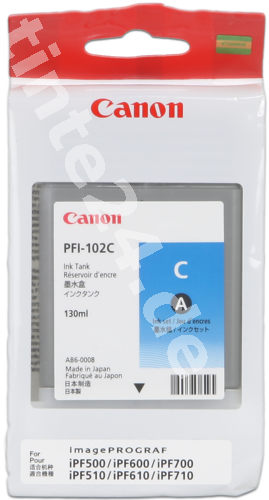 Canon PFI-102CY Cyan atramentová náplň (CF0896B001AA) 