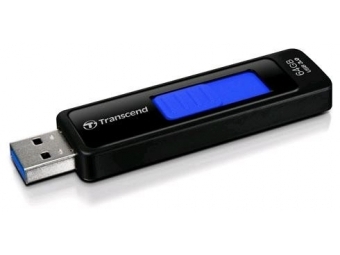 Transcend JetFlash 760 flashdisk 64GB USB 3.0, výsuvný konektor, čierno-modrý
