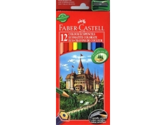 Faber-Castell pastelky,sada 12ks + strúhadlo