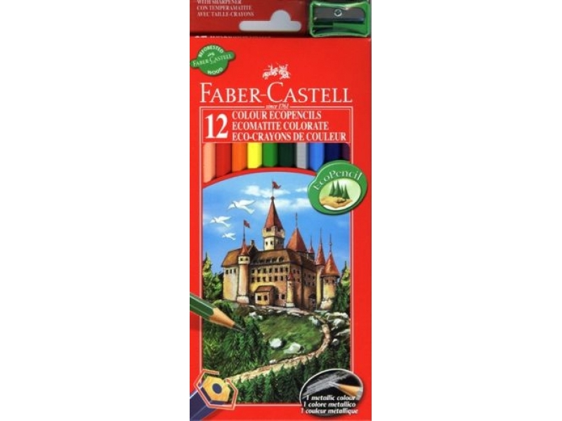 Faber-Castell Pastelky,sada 12ks + strúhadlo