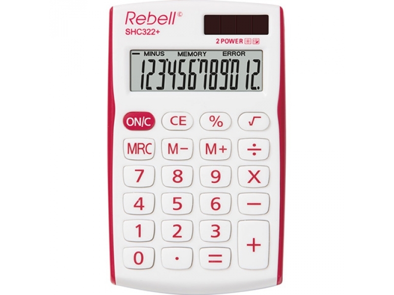 Rebell SHC 322+ /312/ vrecková kalkulačka červená
