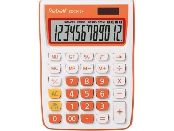 Rebell SDC 912+ stolná kalkulačka oranžová