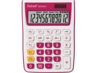 Rebell SDC 912+ stolná kalkulačka ružová