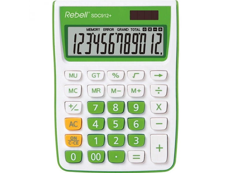 Rebell SDC 912+ stolná kalkulačka zelená