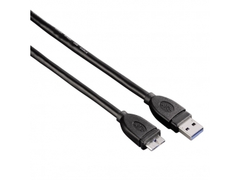Hama 53749 USB 3.0 kábel, typ A - micro B, 0,75 m, čierny