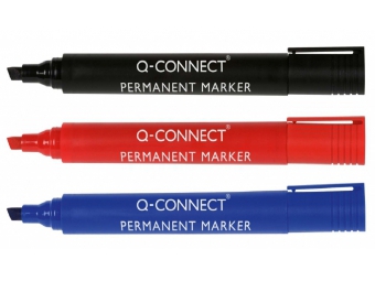 Q-Connect Permanentný popisovač 3-5mm,zrezaný hrot 3 farby (sada=4ks)
