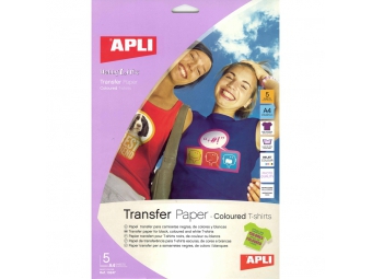 APLI Transférový papier A4 na textil, atr. tlač (bal=5hár)