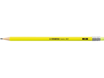 Stabilo SWANO ceruzka grafitová s gumou 4907/2,5HB fluo žltá (bal=12ks)