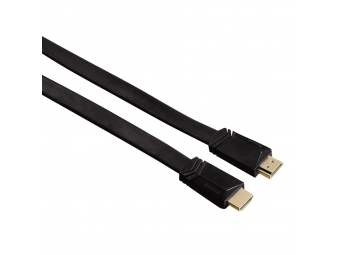 Hama 122117 HDMI kábel vidlica-vidlica, plochý, pozlátený, 3*, 1,5 m