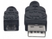 Manhattan kábel, USB 2.0 A / Micro-B, 1.8m, čierny, plast