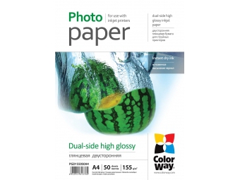 Fotopapier ColorWay Vysoko lesklý obojstranný 155g/m2,50ks,A4