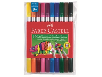 Faber-Castell popisovače Fibre-Tip obojstranné sada 10ks