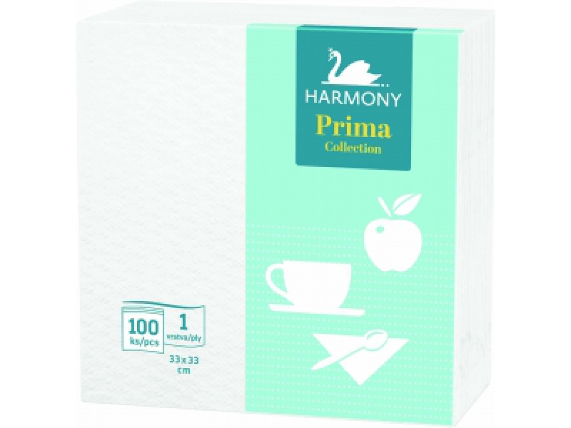 Harmony Obrúsky papierové Prima 33x33cm,1-vrstv. (bal=100ks)