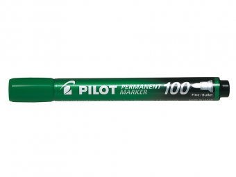 Pilot 100 Permanentný popisovač 1,0mm zelený