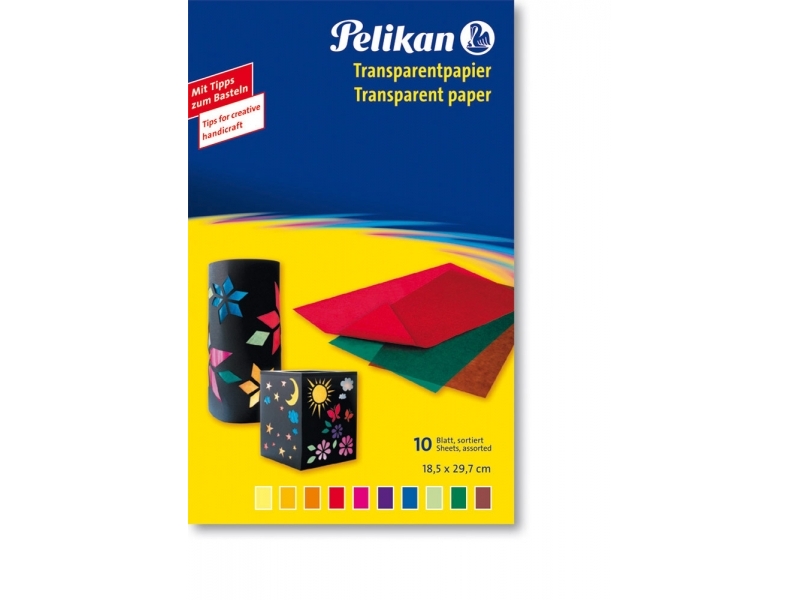 Pelikan Papier farebný, 10 ks, 30 x 18 cm, mix farieb