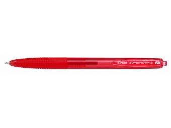 Pilot SuperGrip-G, 07, guľôčkove pero výsuvné, červené