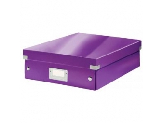 Leitz Organizač.škatuľa Click-Store so sklápacím vekom purpurová
