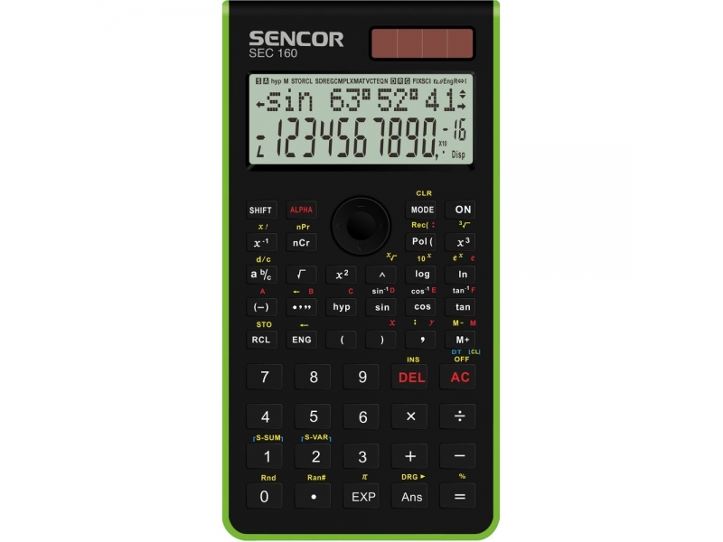 Sencor SEC 160 GN Zeleno/čierna vedecká kalkulačka
