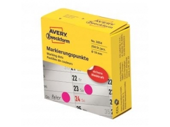 Avery Etikety kruhové purpurové 19mm v dispenzore(bal=250ks)
