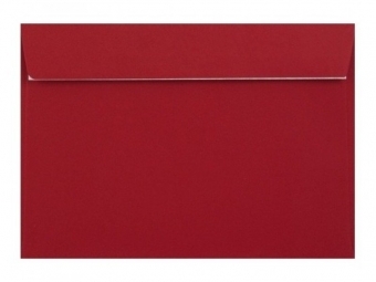 Obálka farebná C5 120g,162x229mm s pásikom,červená (bal=5ks)