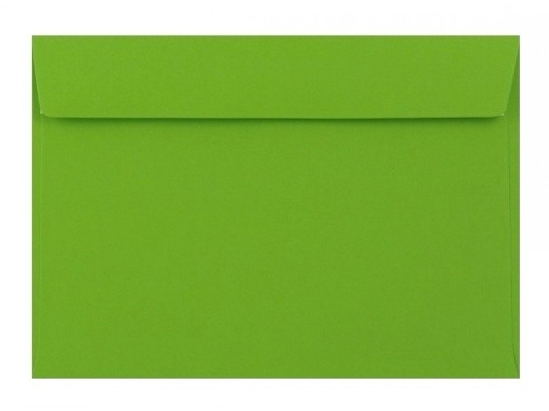 Obálka farebná C6 120g,114x162mm s pásikom,zelená (bal=5ks)