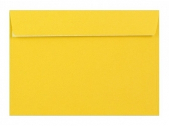 Obálka farebná C6 120g,114x162mm s pásikom,žltá (bal=5ks)