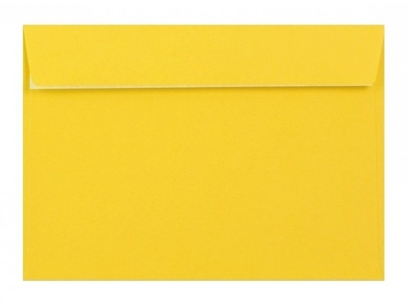 Obálka farebná C6 120g,114x162mm s pásikom,žltá (bal=5ks)