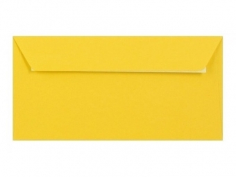 Obálka farebná DL 120g,110x220mm s pásikom,žltá (bal=5ks)