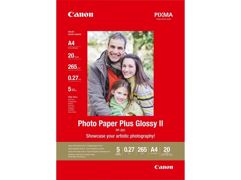 Canon PP201 Photo Paper Plus Glossy II, A4, 265g (bal=20ks)