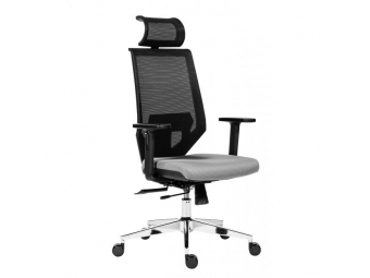Antares Kancelárska stolička Edge čierna so sivým sedákom