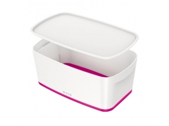 Leitz Úložný box s vekom MyBox, veľkosť S biela/ružová
