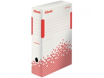 Esselte Archívny box Speedbox 100mm biely/červený