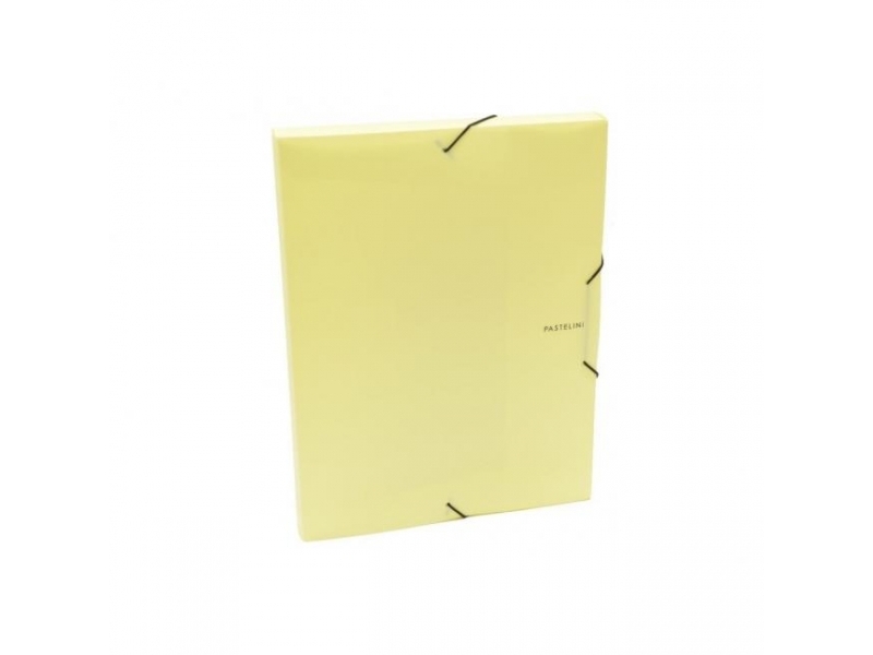 Karton PP Box plastový s gumičkou Pastelini žltý