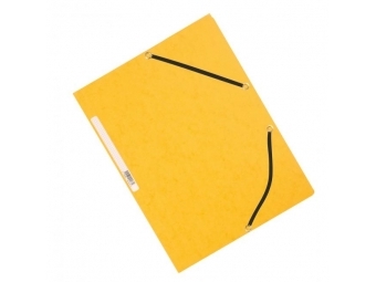 Q-CONNECT Kartónový obal hladký s gumičkou žltý
