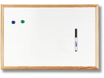 Tabuľa magnetická 40x60cm biela,drevený rám