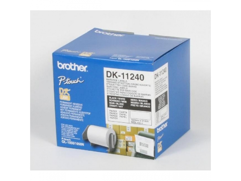 Brother Etikety na čiarové kódy 102x51mm,biele