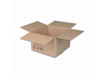 MODEL OBALY Škatuľa s klopou + recyklačné znaky 289x189x140mm