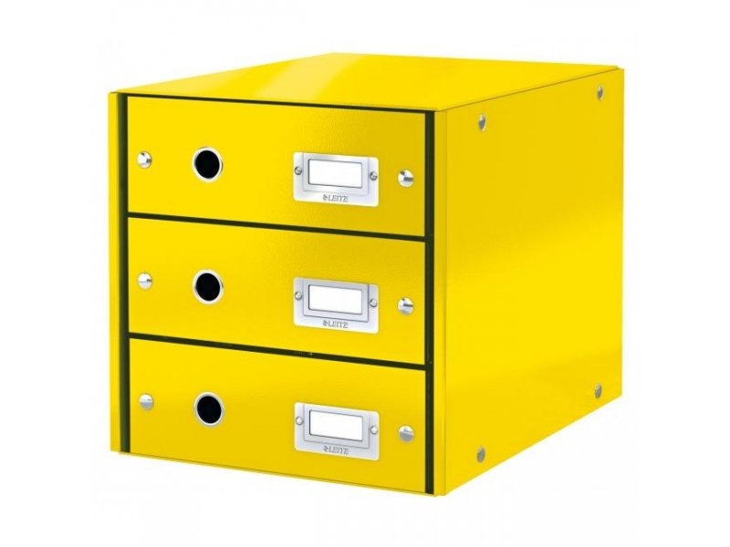 Leitz Box zásuvkový Click & Store 3 zásuvky žltý