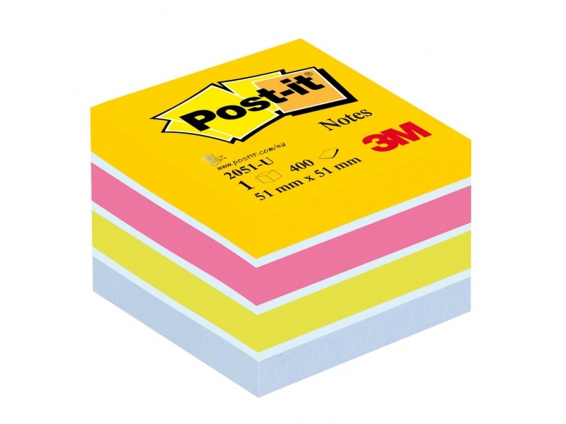 Post-it Bloček kocka 51x51mm mini mix farieb