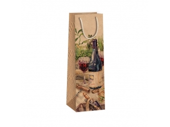Argus taška darčeková celor. Natur T3 (110x360x100mm), na fľašu víno béžová