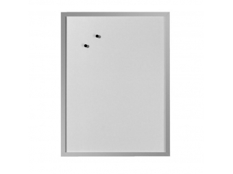 Herlitz tabuľa magnetická 40x60cm biela, sivý drevený rám
