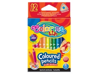 Colorino Ceruzky farebné trojhranné krátke (bal=12ks)