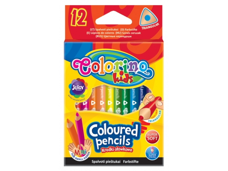 Colorino PastelkyCeruzky farebné trojhranné krátke (bal=12ks)