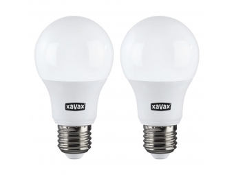 Xavax LED žiarovka, E27, 806 lm (nahrádza 60 W), teplá biela, 2 ks v krabičke (cena za balenie)
