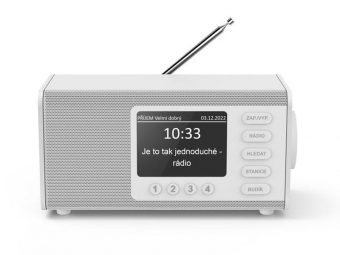 Hama 54241 digitálne rádio DR1000, FM/DAB/DAB+, biele